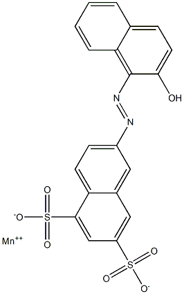 2-[(2-Hydroxy-1-naphtyl)azo]-5,7-naphthalenedisulfonic acid manganese(II) salt Struktur