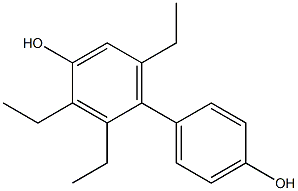 2,3,6-Triethyl-1,1'-biphenyl-4,4'-diol Struktur