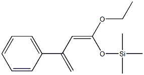 1-(Trimethylsiloxy)-1-ethoxy-3-phenyl-1,3-butadiene Struktur