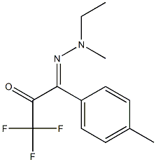 1-(p-Tolyl)-1-(2-ethyl-2-methylhydrazono)-3,3,3-trifluoro-2-propanone Struktur