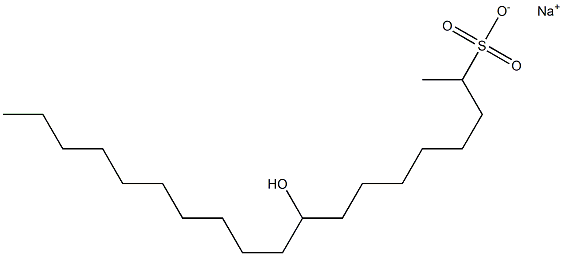 9-Hydroxynonadecane-2-sulfonic acid sodium salt Struktur