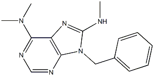 6-Dimethylamino-8-methylamino-9-(benzyl)-9H-purine Struktur