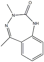 3,5-Dimethyl-1H-1,3,4-benzotriazepin-2(3H)-one Struktur