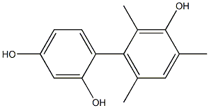 2',4',6'-Trimethyl-1,1'-biphenyl-2,3',4-triol Struktur