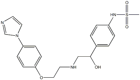 2-[2-[4-(1H-Imidazol-1-yl)phenoxy]ethylamino]-1-[4-(methylsulfonylamino)phenyl]ethanol Struktur