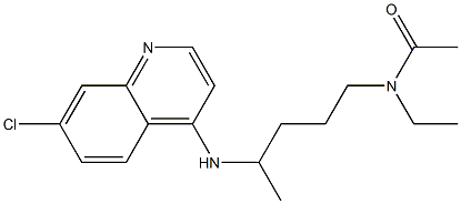 4-[[1-Methyl-4-[ethyl(acetyl)amino]butyl]amino]-7-chloroquinoline Struktur