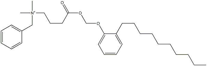 N,N-Dimethyl-N-benzyl-N-[3-[[(2-decylphenyloxy)methyl]oxycarbonyl]propyl]aminium Struktur