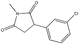 2-(m-Chlorophenyl)-N-methylsuccinimide Struktur