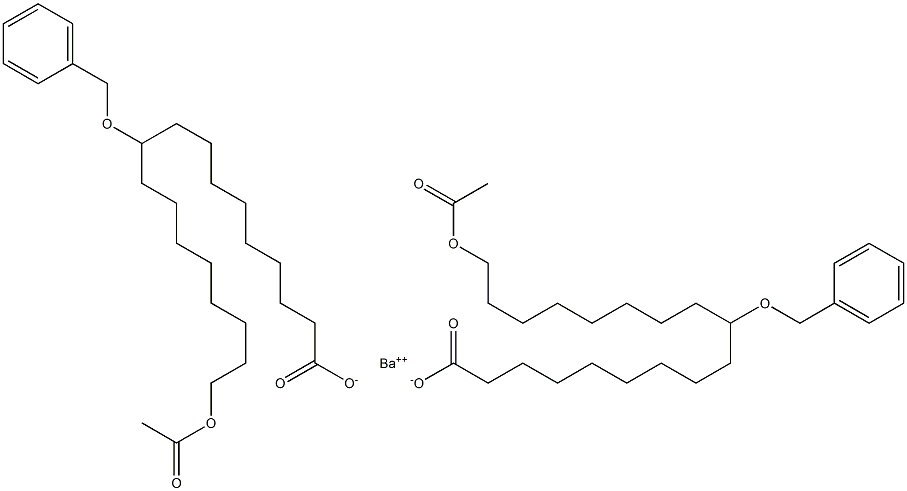 Bis(10-benzyloxy-18-acetyloxystearic acid)barium salt Struktur