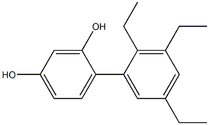 4-(2,3,5-Triethylphenyl)benzene-1,3-diol Struktur