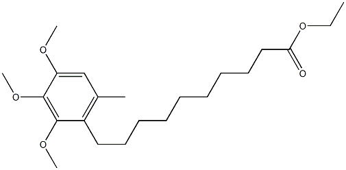 10-(2,3,4-Trimethoxy-6-methylphenyl)decanoic acid ethyl ester Struktur