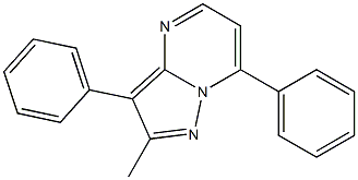 2-Methyl-3-phenyl-7-phenylpyrazolo[1,5-a]pyrimidine Struktur