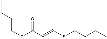 3-(Butylthio)acrylic acid butyl ester Struktur