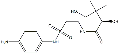 [R,(+)]-N-[2-[(p-Aminophenyl)sulfamoyl]ethyl]-2,4-dihydroxy-3,3-dimethylbutyramide Struktur