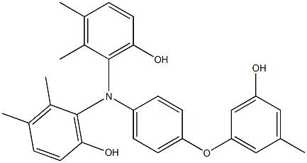 N,N-Bis(6-hydroxy-2,3-dimethylphenyl)-4-(3-hydroxy-5-methylphenoxy)benzenamine Struktur