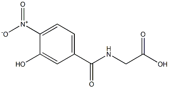 N-(3-Hydroxy-4-nitrobenzoyl)glycine Struktur