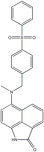 6-[N-Methyl-N-[4-(phenylsulfonyl)benzyl]amino]benz[cd]indol-2(1H)-one Struktur