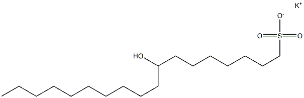 8-Hydroxyoctadecane-1-sulfonic acid potassium salt Struktur