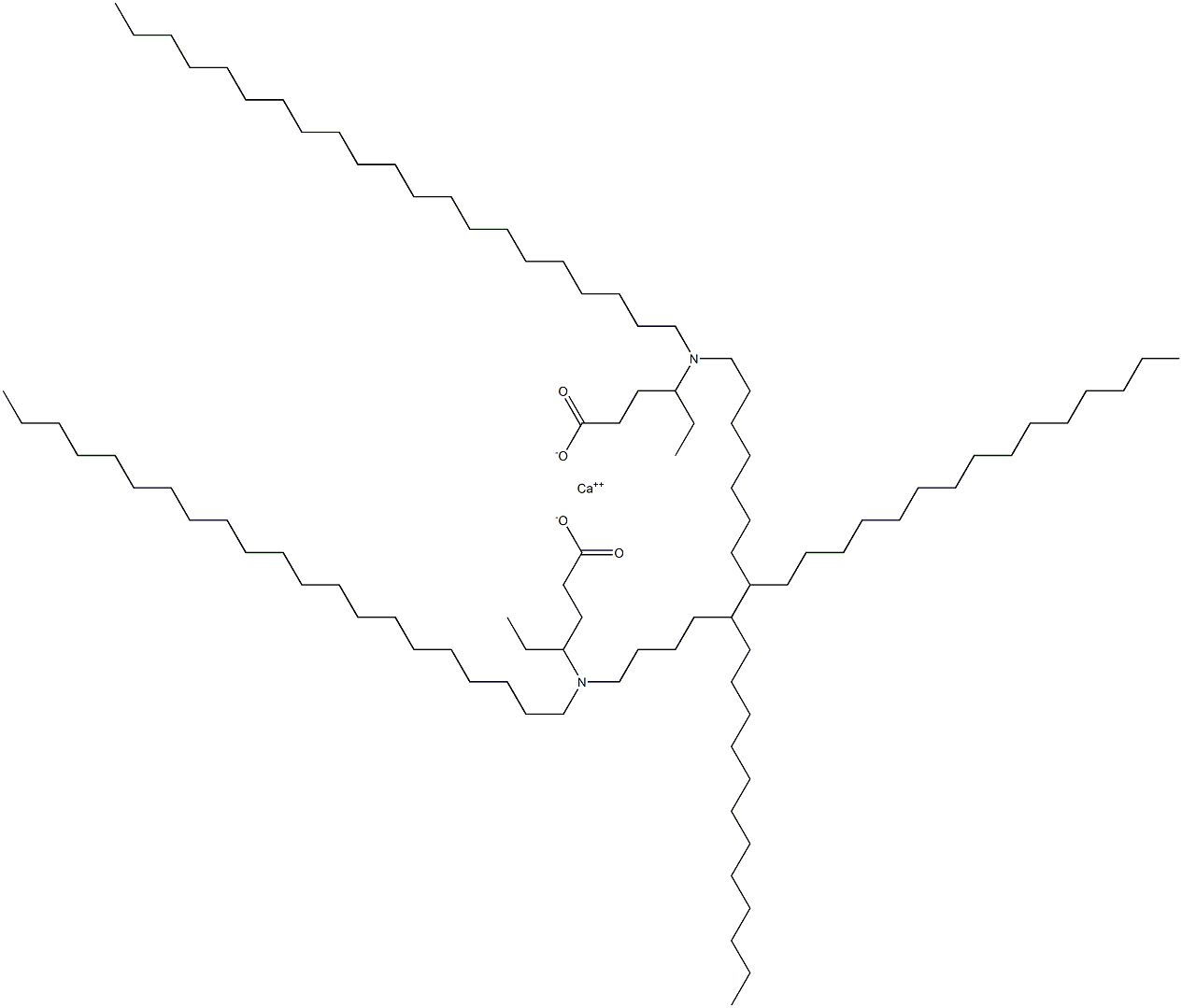 Bis[4-(dihenicosylamino)hexanoic acid]calcium salt Struktur