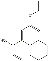 (E)-3-(1-Hydroxyallyl)-3-cyclohexylpropenoic acid ethyl ester Struktur