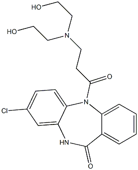 8-Chloro-5-[3-[N,N-bis(2-hydroxyethyl)amino]propanoyl]-5,10-dihydro-11H-dibenzo[b,e][1,4]diazepin-11-one Struktur