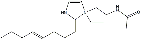 1-[2-(Acetylamino)ethyl]-1-ethyl-2-(4-octenyl)-4-imidazoline-1-ium Struktur