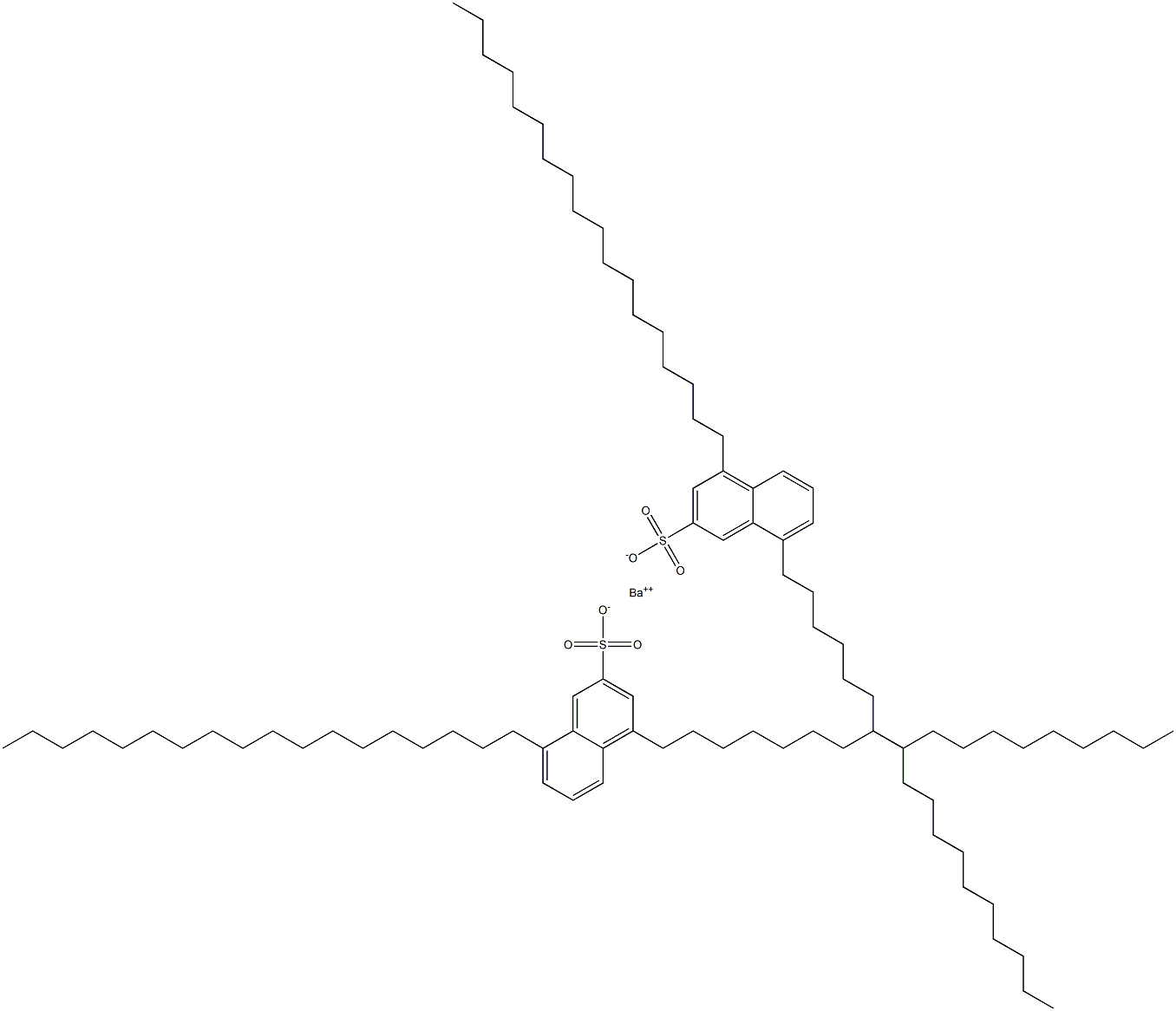 Bis(4,8-dioctadecyl-2-naphthalenesulfonic acid)barium salt Struktur