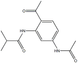 N-(2-Acetyl-5-acetylaminophenyl)-2-methylpropanamide Struktur