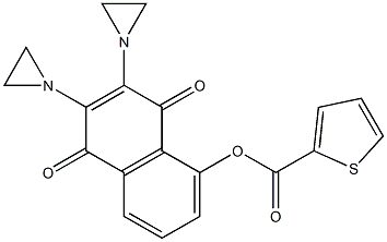 2,3-Bis(1-aziridinyl)-5-(2-thienylcarbonyloxy)-1,4-naphthoquinone Struktur