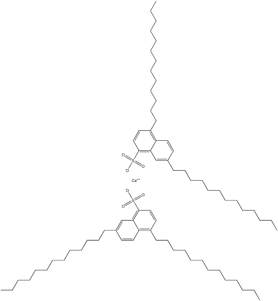 Bis(4,7-ditridecyl-1-naphthalenesulfonic acid)calcium salt Struktur