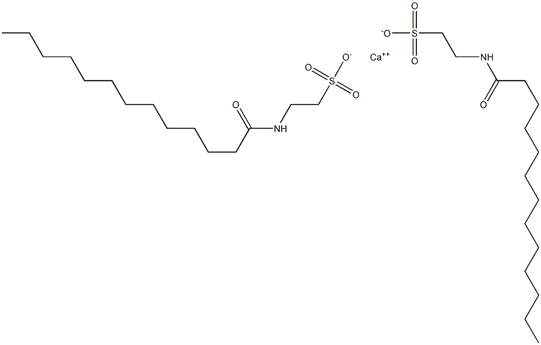 Bis(N-tridecanoyltaurine)calcium salt Struktur