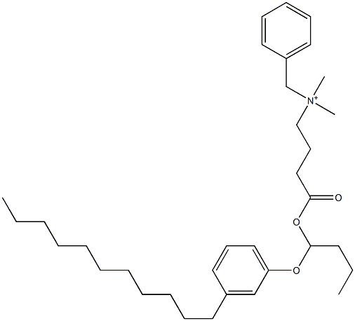 N,N-Dimethyl-N-benzyl-N-[3-[[1-(3-undecylphenyloxy)butyl]oxycarbonyl]propyl]aminium Struktur