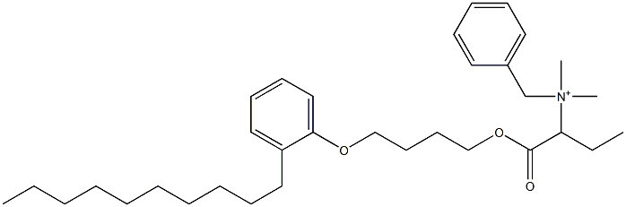 N,N-Dimethyl-N-benzyl-N-[1-[[4-(2-decylphenyloxy)butyl]oxycarbonyl]propyl]aminium Struktur