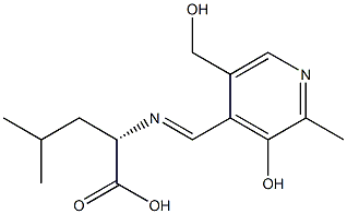 N-[[3-Hydroxy-5-(hydroxymethyl)-2-methylpyridin-4-yl]methylene]-L-leucine Struktur