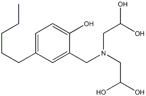 2-[Bis(2,2-dihydroxyethyl)aminomethyl]-4-pentylphenol Struktur