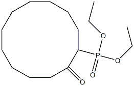 2-Oxocyclododecylphosphonic acid diethyl ester Struktur