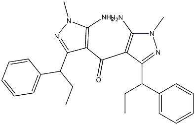 Phenyl(5-amino-1-methyl-3-propyl-1H-pyrazol-4-yl) ketone Struktur