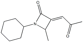 (E)-3-(2-Oxopropylidene)-4-methyl-1-(cyclohexyl)azetidin-2-one Struktur