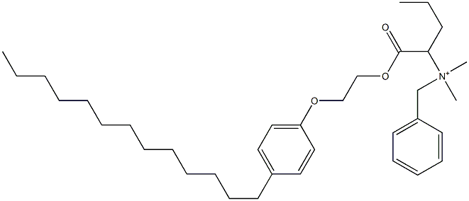 N,N-Dimethyl-N-benzyl-N-[1-[[2-(4-tridecylphenyloxy)ethyl]oxycarbonyl]butyl]aminium Struktur