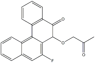 7-Fluoro-6-(2-oxopropoxy)benzo[c]phenanthren-5(6H)-one Struktur