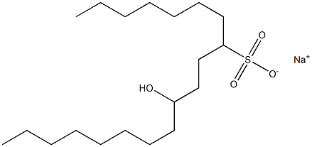 11-Hydroxynonadecane-8-sulfonic acid sodium salt Struktur