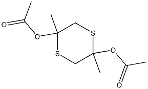 2,5-Dimethyl-1,4-dithiane-2,5-diol diacetate Struktur