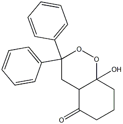 Hexahydro-3,3-diphenyl-8a-hydroxy-1,2-benzodioxin-5(4aH)-one Struktur