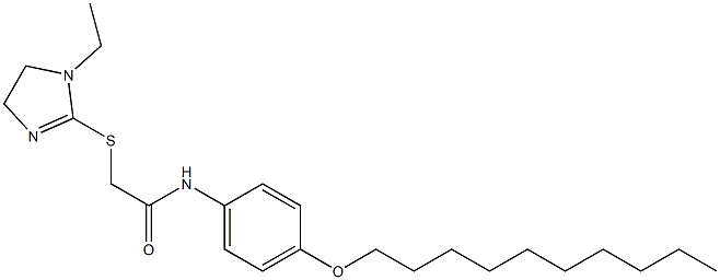 N-(4-Decyloxyphenyl)-2-(1-ethyl-2-imidazolin-2-ylthio)acetamide Struktur