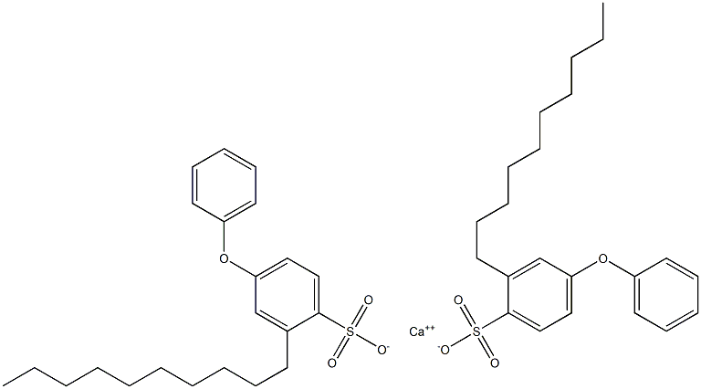 Bis(2-decyl-4-phenoxybenzenesulfonic acid)calcium salt Struktur