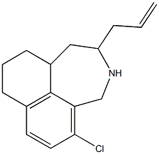 5-Chloro-2-allyl-1,2,3,4,8,9,10,10a-octahydronaphth[1,8-cd]azepine Struktur