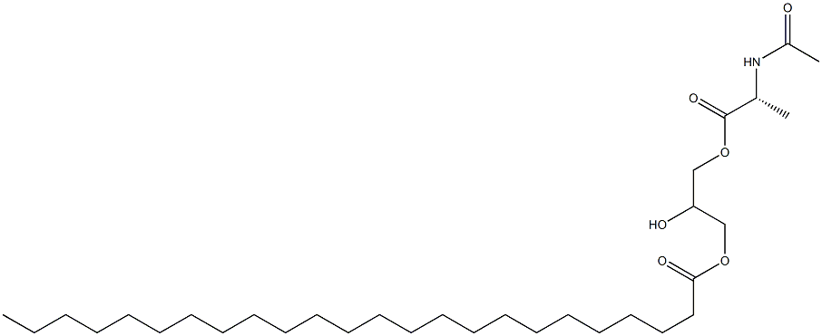 1-[(N-Acetyl-D-alanyl)oxy]-2,3-propanediol 3-tetracosanoate Struktur