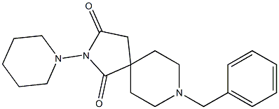 8-Benzyl-2-piperidino-2,8-diazaspiro[4.5]decane-1,3-dione Struktur