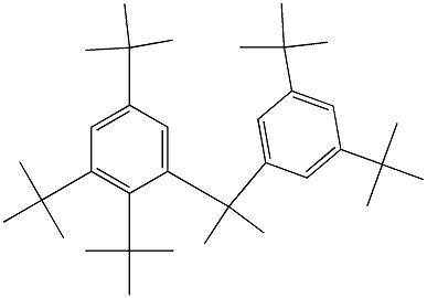 2-(2,3,5-Tri-tert-butylphenyl)-2-(3,5-di-tert-butylphenyl)propane Struktur