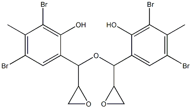 3,5-Dibromo-4-methyl-2-hydroxyphenylglycidyl ether Struktur